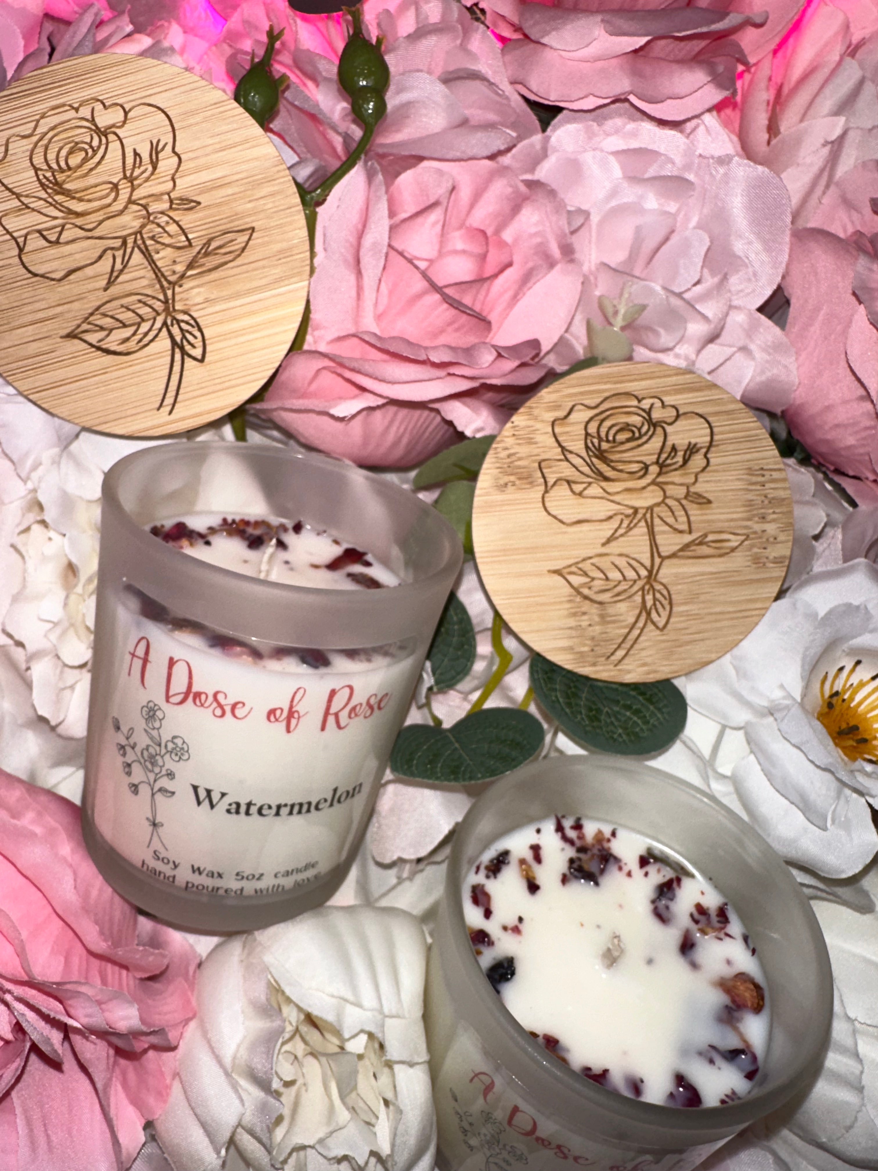 5oz Frosted Rose Jar