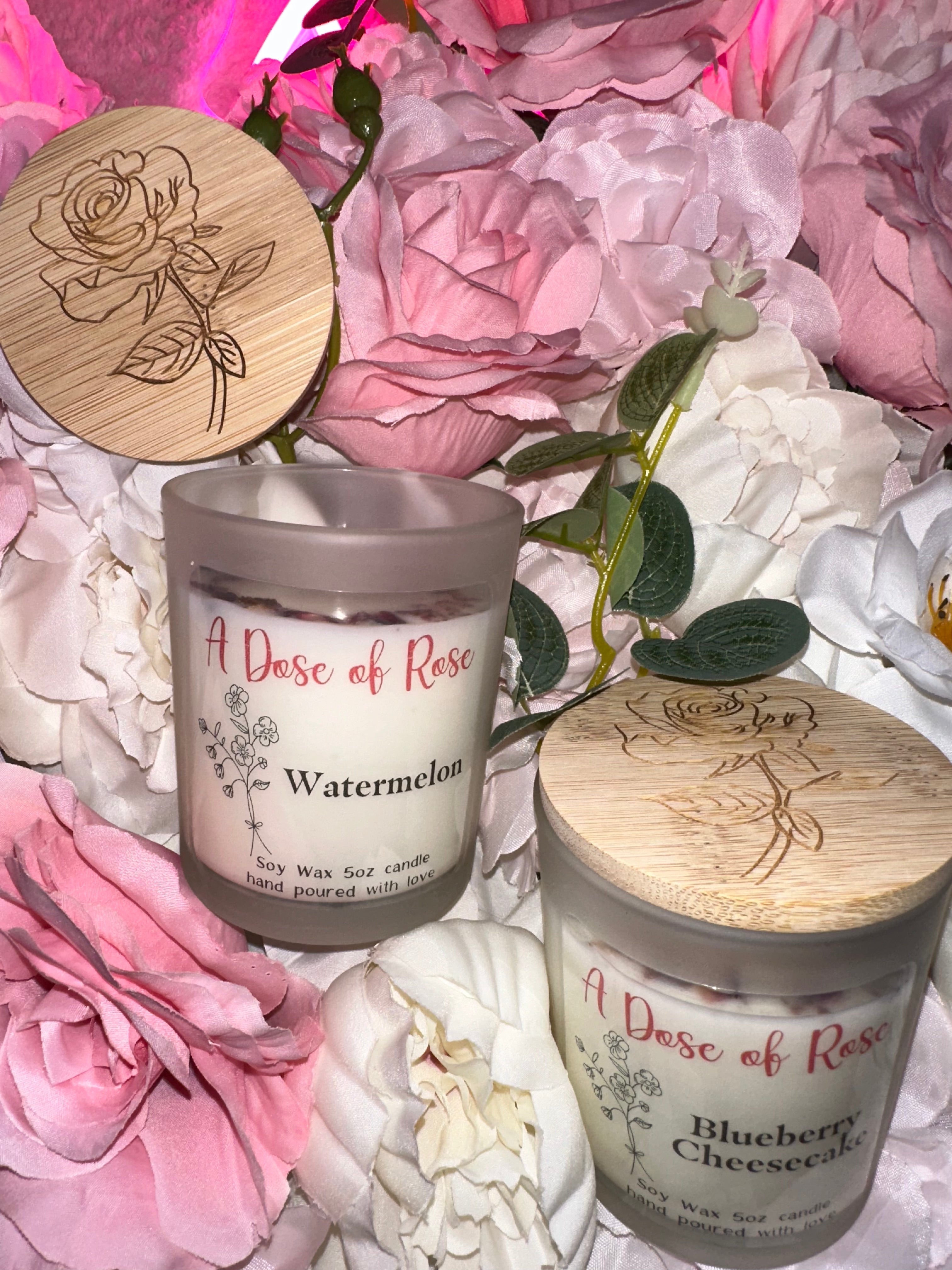 5oz Frosted Rose Jar