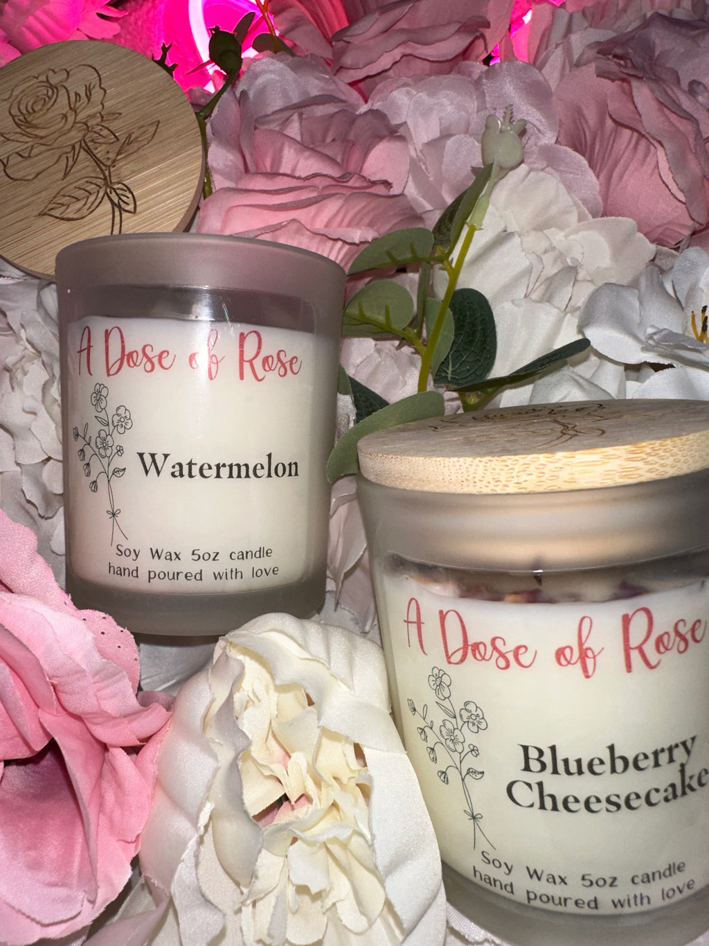5oz Frosted Rose Jar