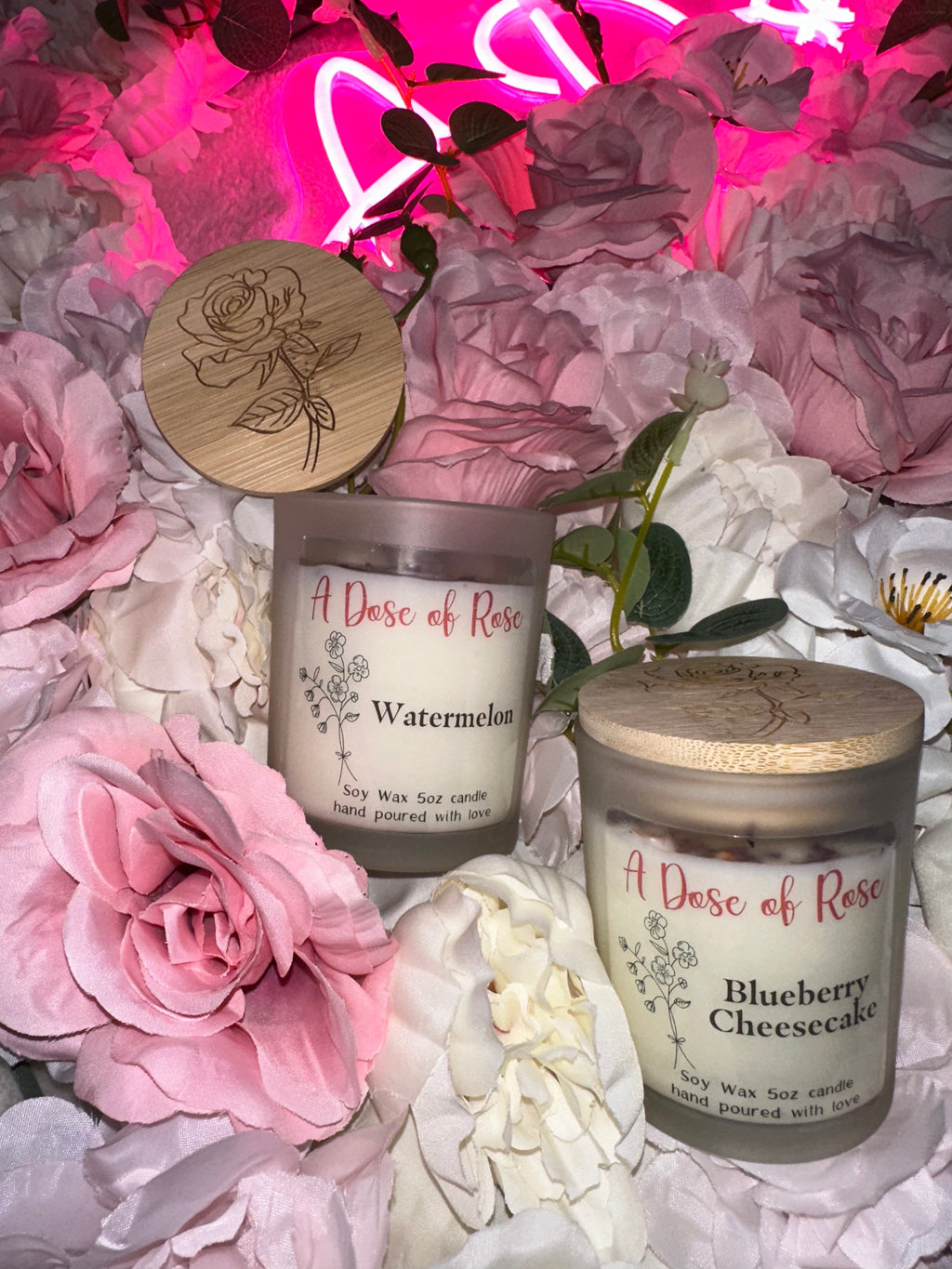 5oz Frosted Rose Jar